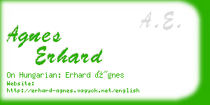 agnes erhard business card